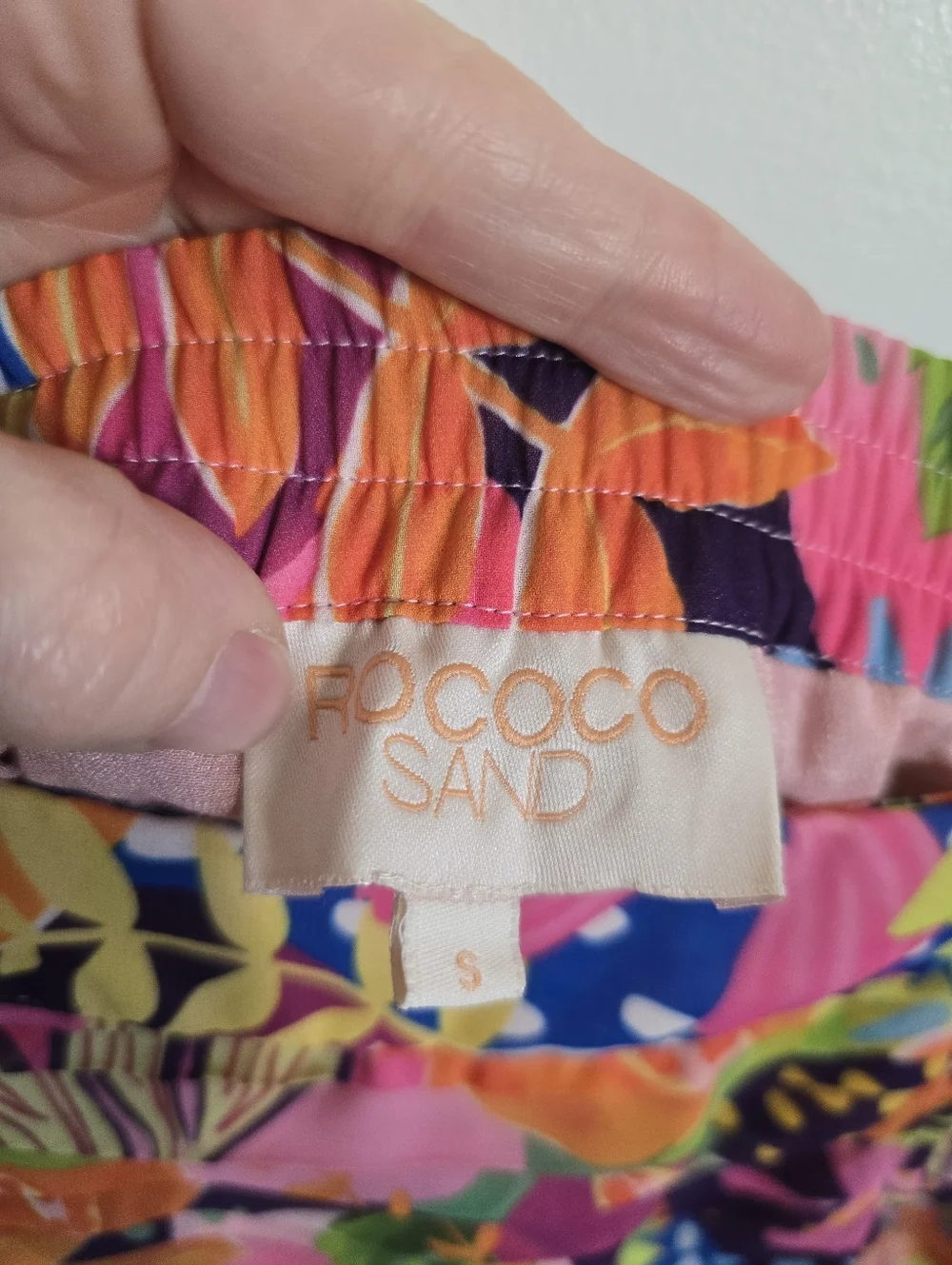 Rococo Sands Surplice Hem Skirt Mix Fruit Small New Flawed